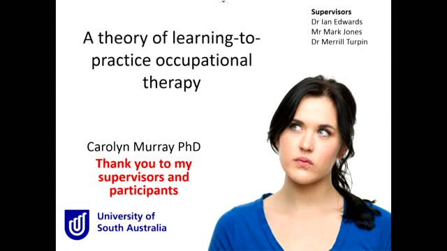 OCCUPATIONAL THERAPY PRACTICE EDUCATION SYMPOSIUM- A Theory of Learning- to- Practice Occupational Therapy
